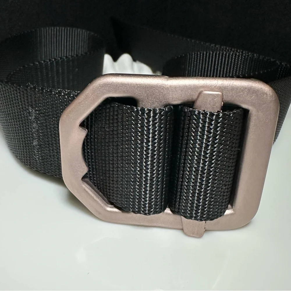 Bison Designs Black Nylon Web Belt w/ V Ring Medium 49